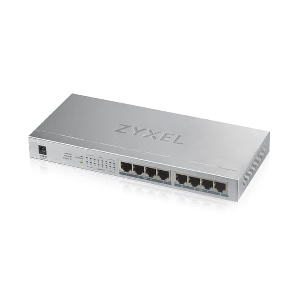 Zyxel GS1008HP Ustyret Gigabit Ethernet (10/100/1000) Power over Ethernet (PoE) Grå