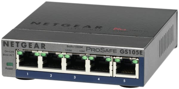 NETGEAR GS105E-200PES-verkkokytkin Hallittu L2/L3 Gigabit Ethernet (10/100/1000) Harmaa