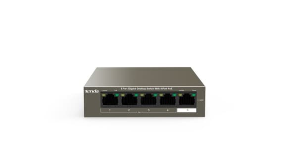 Tenda TEG1105P-4-63W-EU verkkokytkin Gigabit Ethernet (10/100/1000) Power over Ethernet (PoE) Harmaa