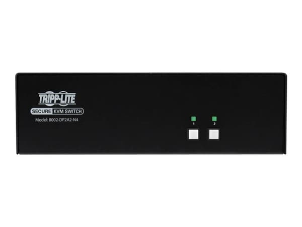 Tripp Lite Secure KVM Switch, 2-Port, Dual Head, DisplayPort to DisplayPort, 4K, NIAP PP4.0, Audio, TAA - KVM / lydsvitsj - 4 x KVM/lyd/USB - 1 lokal