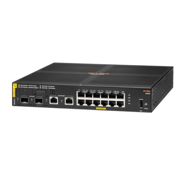 Aruba 6000 12G Klass 4 PoE 2G/2SFP 139W Hanterad L3 Gigabit Ethernet (10/100/1000) Power over Ethernet (PoE) 1U