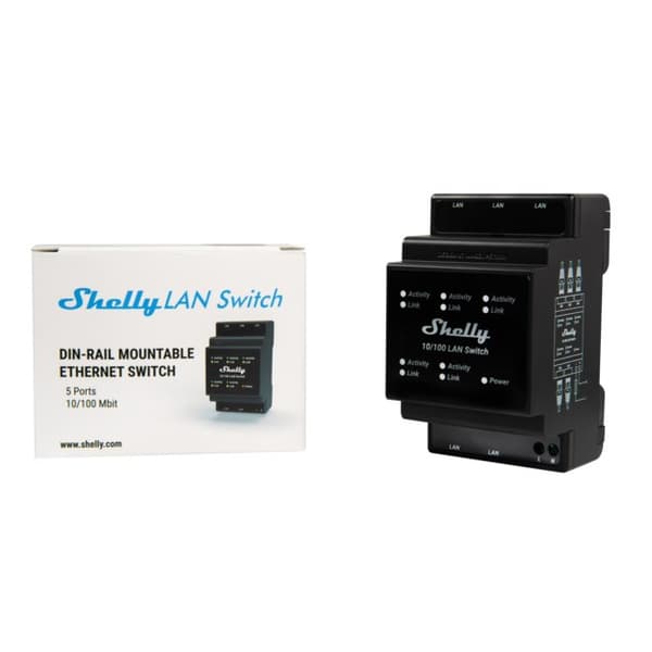 Shelly - Hutschiene - LAN-switch - 5 portar - 10/100 Mbit