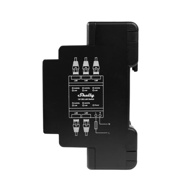 Shelly - Hutschiene - LAN-switch - 5 portar - 10/100 Mbit