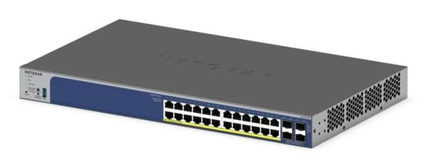 NETGEAR 28-ports PoE Gigabit/10G stabelbar smart switch (GS728TXP)