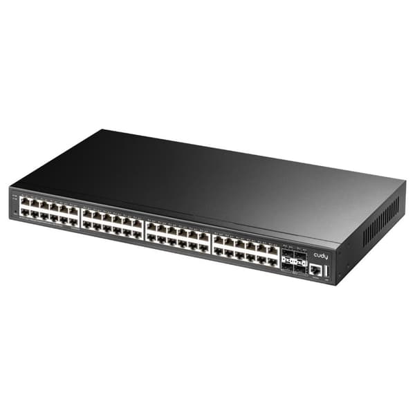 Cudy GS5048S4 -verkkokytkin Hallittu L3 Gigabit Ethernet (10/100/1000) Musta