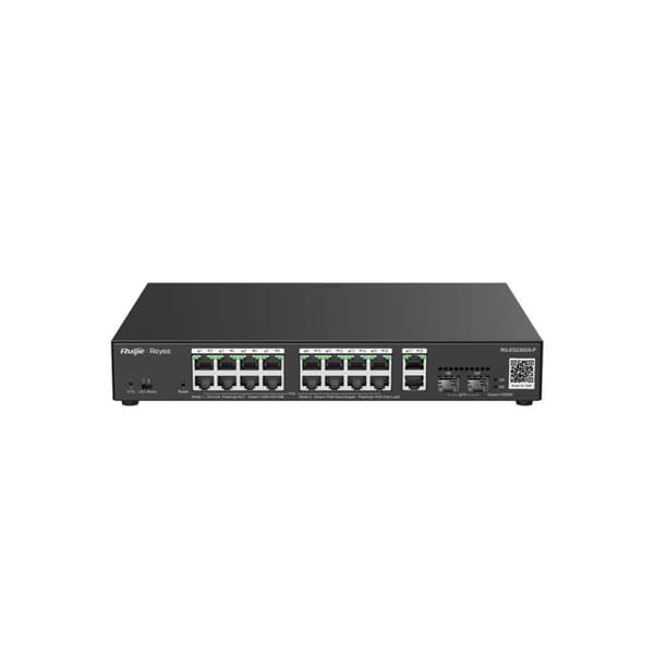 Ruijie Networks RG-ES220GS-P nätverksswitch Administrerad L2 Gigabit Ethernet (10/100/1000) Power over Ethernet (PoE) Svart