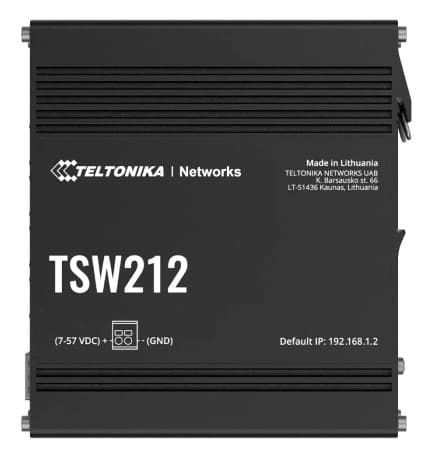 Teltonika TSW212 Administreret L2 Gigabit Ethernet (10/100/1000) Sort