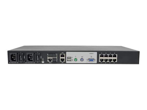 Eaton Tripp Lite series 8-Port Cat5 KVM over IP Switch with Virtual Media - 1 Local & 1 Remote User, 1U Rack-Mount, TAA - Omkopplare för tangentbord/