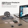 Miniatyrbild 7 av 10: USB-C KVM Dockningsstation för 2 Laptops, Dual 4K-skärm, 11-i-1 med 100W PD, 1Gbps LAN & EDID-emulering