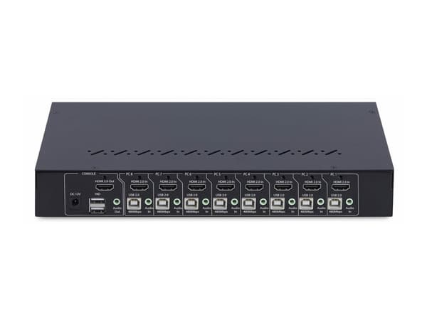 StarTech.com 8-Port HDMI KVM Switch w/1U Rack Mount Kit, 4K 60Hz - Omkopplare för tangentbord/video/mus - 8 x KVM port(s) - 1 lokal användare - skriv