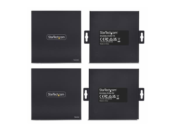 StarTech.com HDMI KVM Extender Over IP Network, 4K 60Hz, Driverless, HDMI and USB Over Ethernet/CAT6, AVoIP, Transmitter and Receiver Kit, Includes M