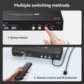 Miniatyrbilde 6 av 7: NÖRDIC KVM Switch 3 PC to 2 Monitors 8K60Hz DP 1.4 HDMI 2.0 KVM USB 3.0