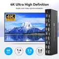 Miniatyrbilde 5 av 7: NÖRDIC KVM Switch 4 PC to 2 Monitor DP & HDMI 4K60Hz USB3.0