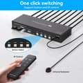 Miniatyrbilde 6 av 7: NÖRDIC KVM Switch 4 PC to 2 Monitor DP & HDMI 4K60Hz USB3.0
