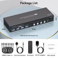 Miniatyrbilde 7 av 7: NÖRDIC KVM Switch 4 PC to 2 Monitor DP & HDMI 4K60Hz USB3.0