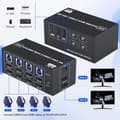 Miniatyrbilde 2 av 8: NÖRDIC KVM Switch 4 PC to 2 Monitors HDMI 8K@60Hz 4K@120Hz 4XUSB-A