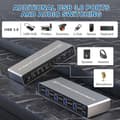 Miniatyrbilde 6 av 11: NÖRDIC KVM 4x2 Switch 4PC till Dual Monitor HDMI & DP 8K60Hz med 2x3.5mm och 2xUSB-A