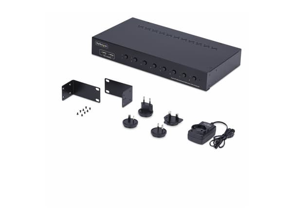 StarTech.com 8-Port DisplayPort KVM Switch w/1U Rack Mount Kit, 4K 60Hz ...