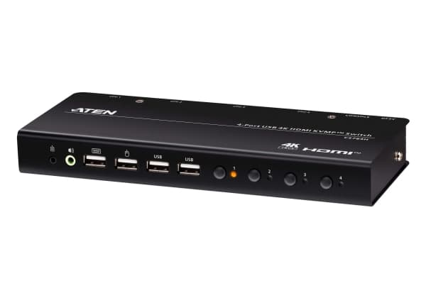 ATEN CS784H, 4096 x 2160 pixlar, 4K Ultra HD, 1,73 W, Svart