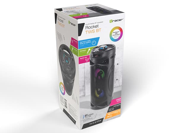 Tracer TRAGLO46925 portable/party speaker Stereo portable speaker Black 16 W