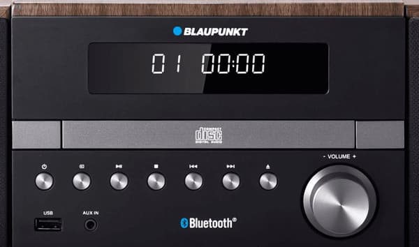 Mikrowieża Bluetooth RDS/ID3 tag CD/MP3/USB/AUX/Zegar/Alarm
