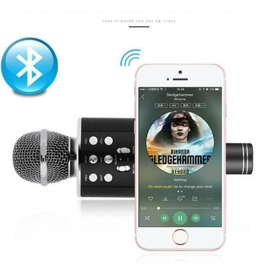 Bluetooth trådlös mikrofon KTV Karaoke Handheld USB Uppladdningsbar mikrofon