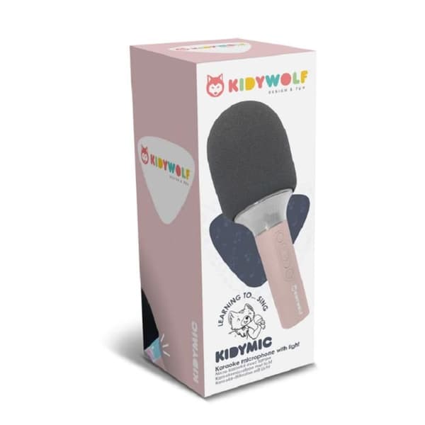Mikro karaoke - KIDYWOLF - KIDYMIC-PI - Rose - Bluetooth - LED flerfärgad
