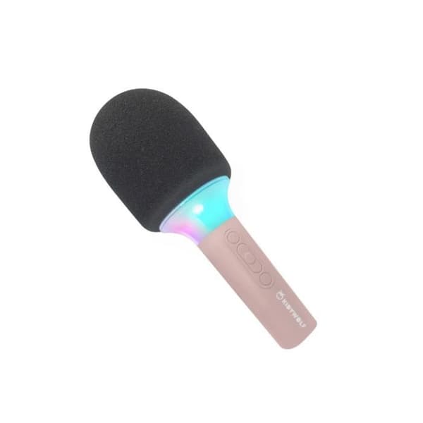 Mikro karaoke - KIDYWOLF - KIDYMIC-PI - Rose - Bluetooth - LED flerfärgad