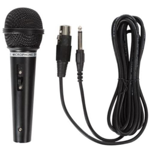 HQ-Power dynamisk mikrofon 600 Ohm aluminium svart