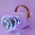 Miniatyrbild 6 av 6: SHOP-STORY - KARAOKIT_VI: Bärbart Karaoke Kit med LED-högtalare och 2 trådlösa Bluetooth-mikrofoner med ljudeffekter - Viole