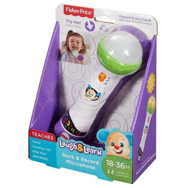 Musikleksak - Mattel - FISHER MICROFONO BABY ROCK - Leksaksmikrofon - Flerfärgad - Batteri
