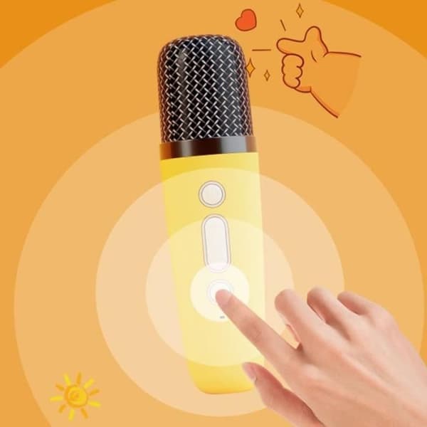 Karaoke kit / Bluetooth-högtalare och trådlös mikrofon - Villkor - MAYA, Magiska rösteffekter, 8 timmars batteritid, USB-laddning