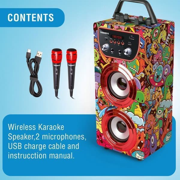 Enceinte Karaoke Bluetooth | Karaoke Barn 2 Mikrofoner | Trendix - Karaoke Barn Monster Club |