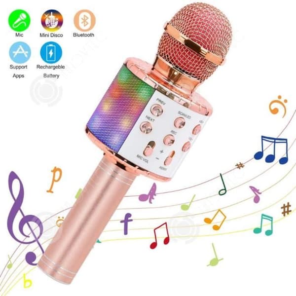 INN® Trådlös Bluetooth-mikrofon för mobiltelefon med lätt karaoke-mikrofon och Bluetooth-högtalare