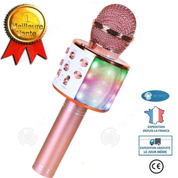 INN® Trådlös Bluetooth-mikrofon för mobiltelefon med lätt karaoke-mikrofon och Bluetooth-högtalare