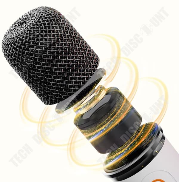 TD® Bluetooth-högtalare mini karaokemikrofon Bluetooth-högtalare benvit liten version hem-ktv