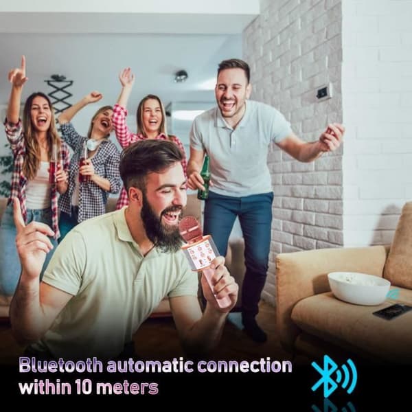Karaoke,OXOQO Barnkaraoke,3 i 1 Bluetooth trådlös karaokemikrofon, julklappar till barnsång Hem KTV Player Musik S