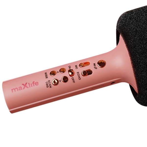 Mikro Karaoke Bluetooth - Maxlife - Inbyggd Högtalare - Rosa