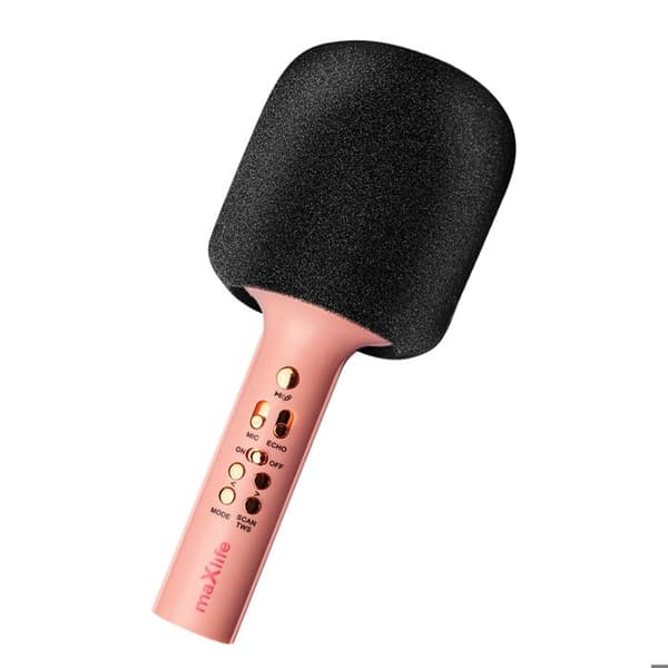 Mikro Karaoke Bluetooth - Maxlife - Inbyggd Högtalare - Rosa
