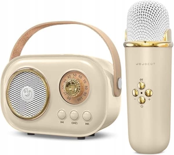 BLUETOOTH HØJTTALER MED MIKROFON KARAOKE SÆT TIL BØRN GAVE HD STEREO