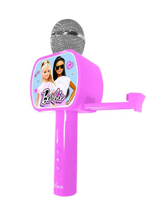 Trådlös Barbie-mikrofon med högtalare, röständringsfunktion, infällbar telefonhållare och Bluetooth-tillval
