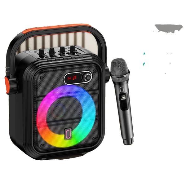 Bærbar karaoke højttaler, to trådløse mikrofoner, Bluetooth 5.3