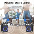 Miniatyrbillede 2 af 4: Karaoke Højttaler, 3 Trådløse Mikrofoner, Bluetooth 5.3