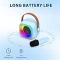 Miniatyrbild 3 av 5: Bomclap Karaokemaskin, Portabel Trådlös Bluetooth-högtalare med LED-ljus – Mini Karaoke för Barn och Vuxna, Perfekt Leksaksgåva