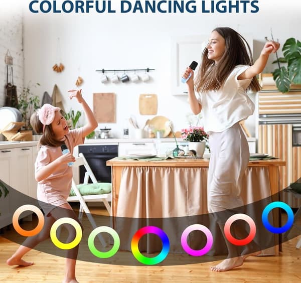 Bomclap Karaokemaskin, Portabel Trådlös Bluetooth-högtalare med LED-ljus – Mini Karaoke för Barn och Vuxna, Perfekt Leksaksgåva
