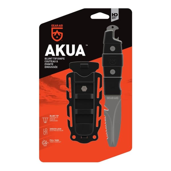 GEAR AID AKUA PADDLE/ DIVE KNIFE black, säkerhetskniv vattensport, dykarkniv