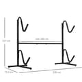 Miniatyrbillede 3 af 6: Rootz Kajakstativ - Holder 2 kajakker - Surfbrætter - Stand-up padler - Metalramme - Justerbar i bredden - Stål - Sort - 240L x 72,5W x 157H cm