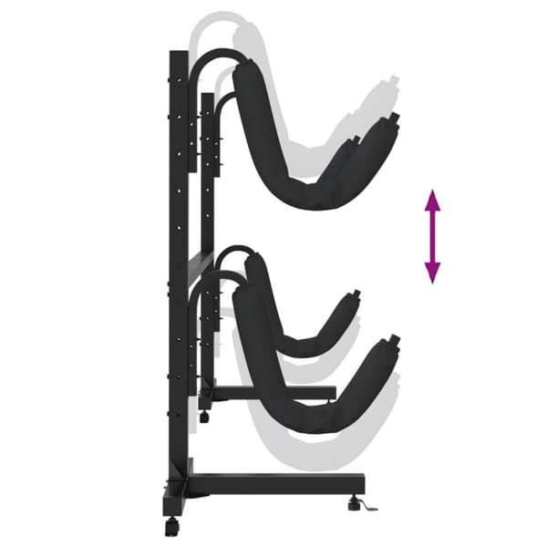 vidaXL opbevaringsstativ til 2 kajakker 250x57x127,5 cm stål