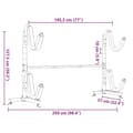 Miniatyrbillede 9 af 10: vidaXL opbevaringsstativ til 2 kajakker 250x57x127,5 cm stål