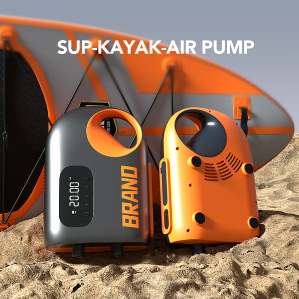 20 PSI sähköinen ilmapumppu 12000 mAh puhallettava tyhjennettävä ilmapumppu DC12V automaattisella LED-valolla ulkokäyttöön melottavalle venekajakille